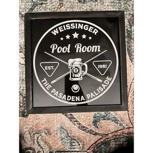 Pool Bar Wall‎ Sign Decor Beer Whiskey Man Cave Billiards